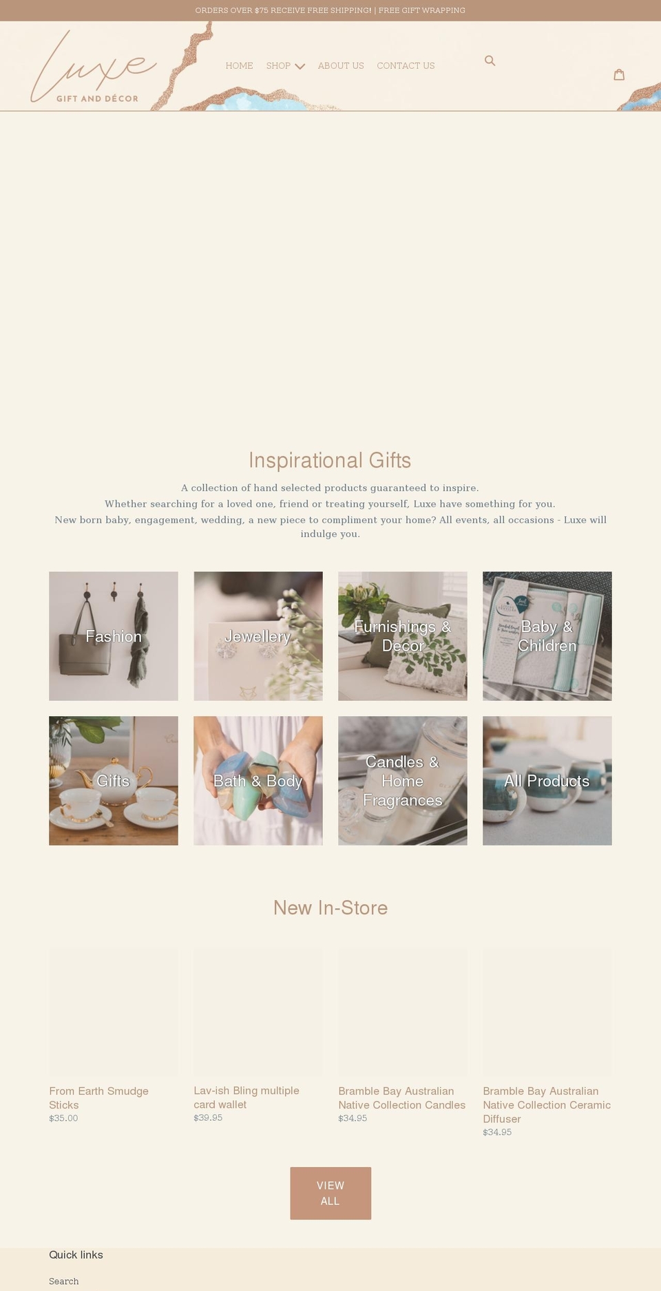 luxegift.com.au shopify website screenshot