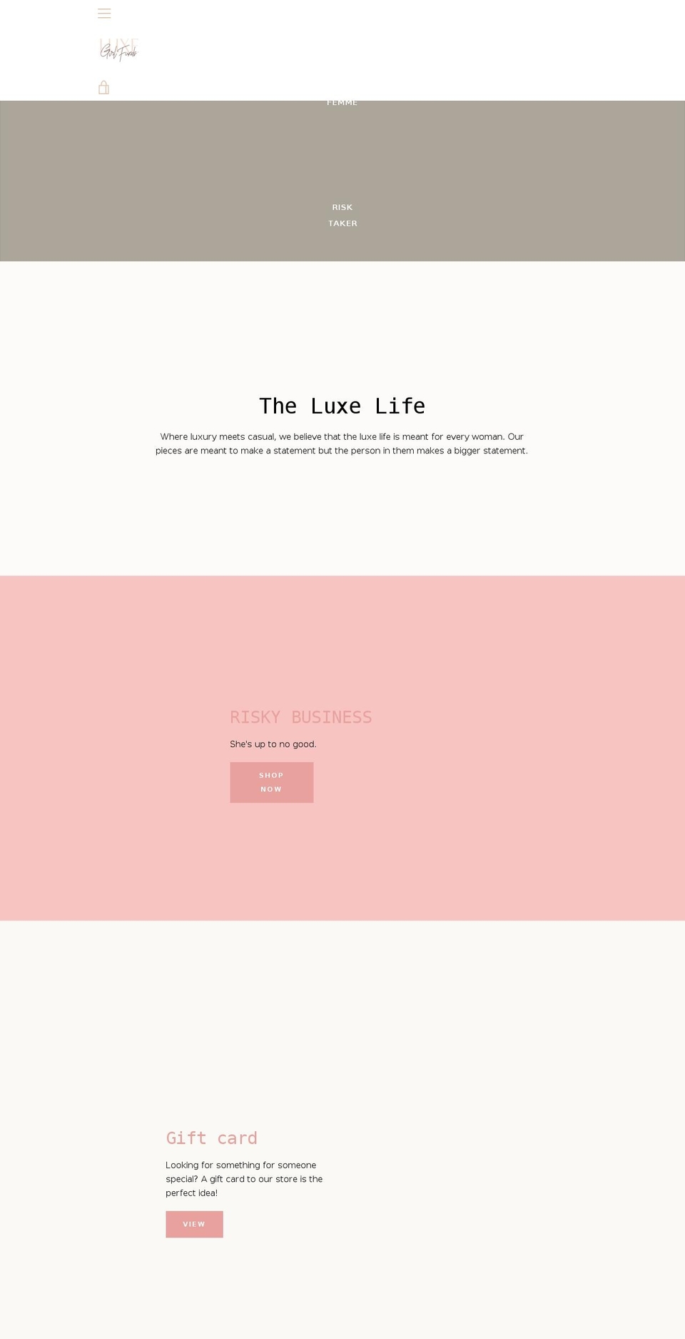luxegirlfunds.shop shopify website screenshot
