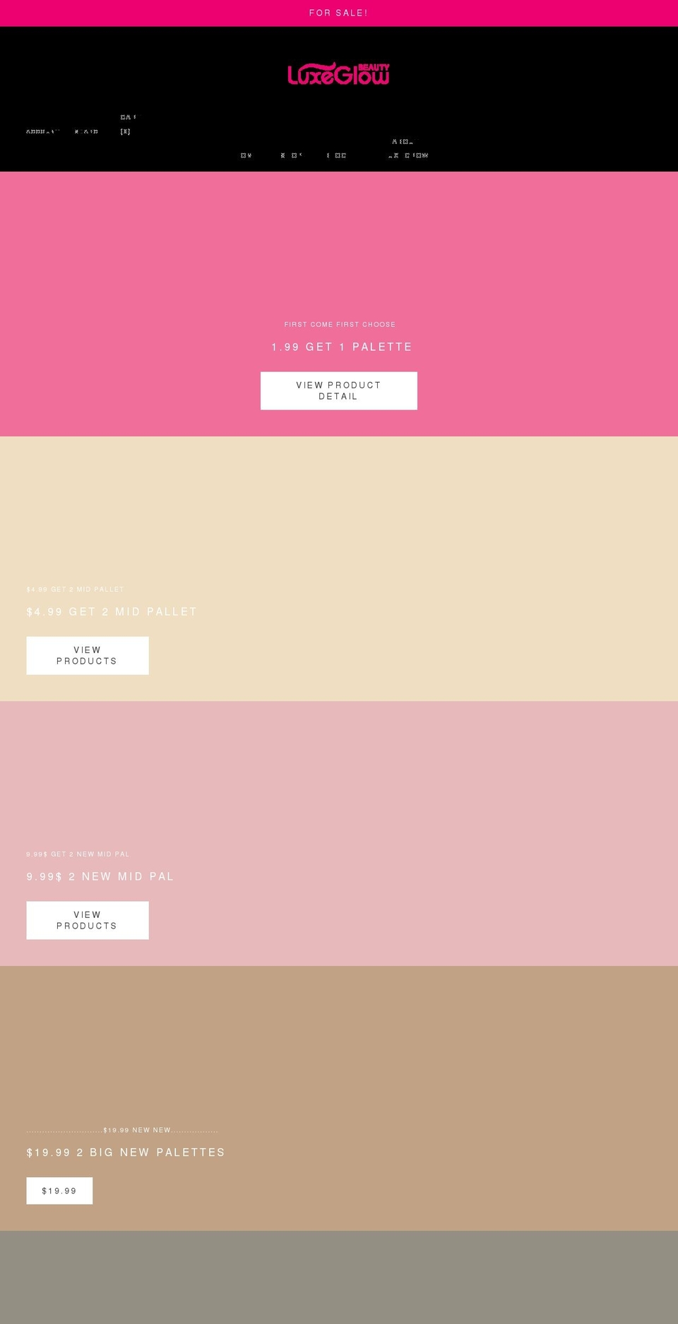 luxeglowbeauty.com shopify website screenshot