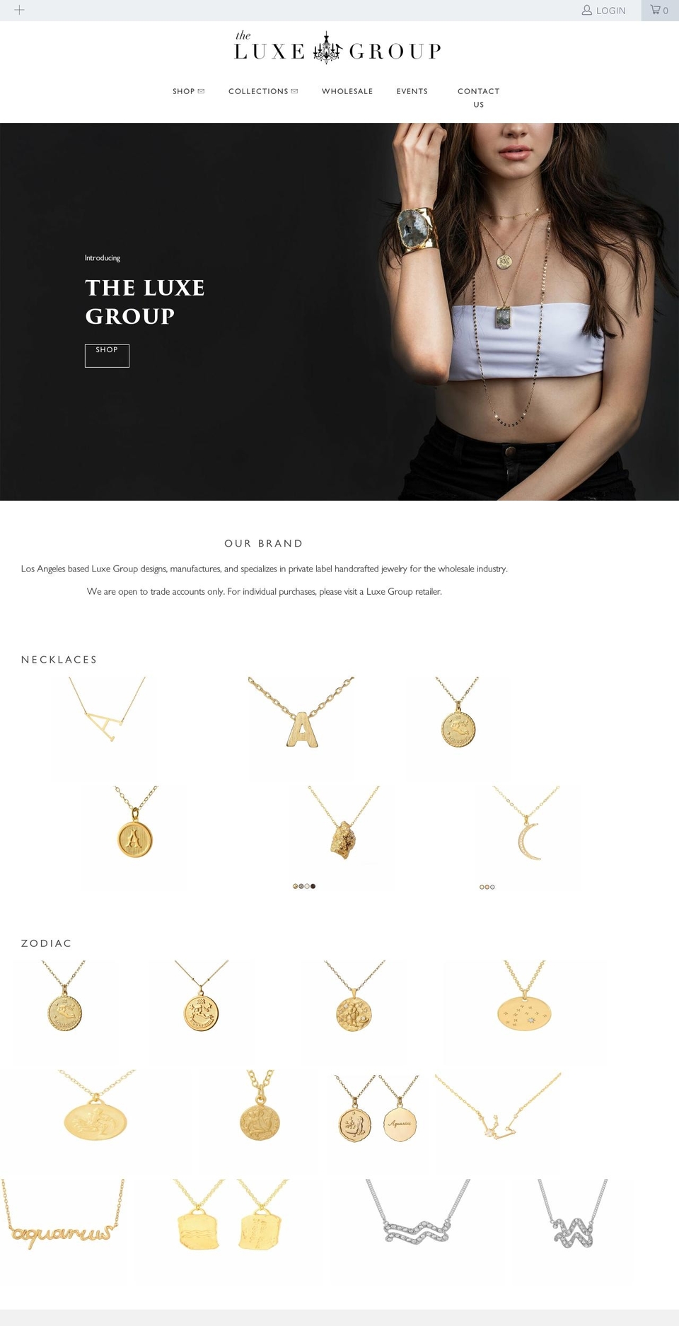 luxegrouponline.com shopify website screenshot