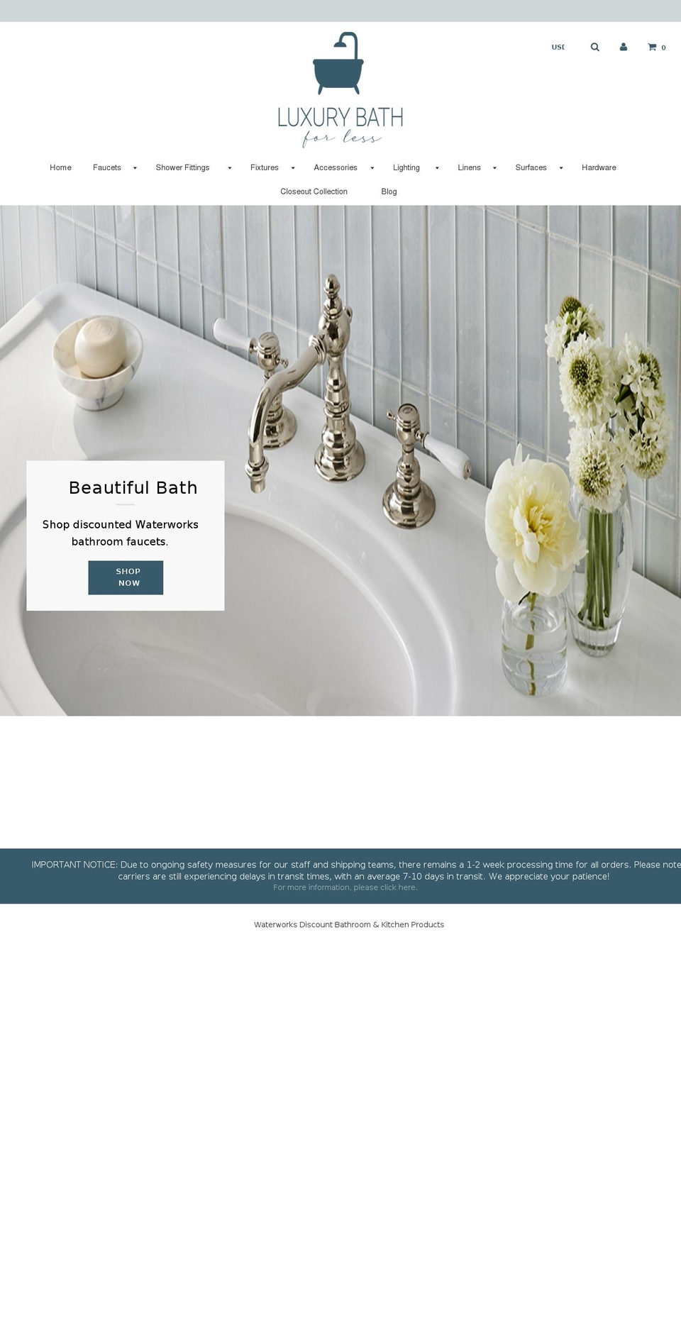 luxehomeforless.com — Shopify storefront screenshot