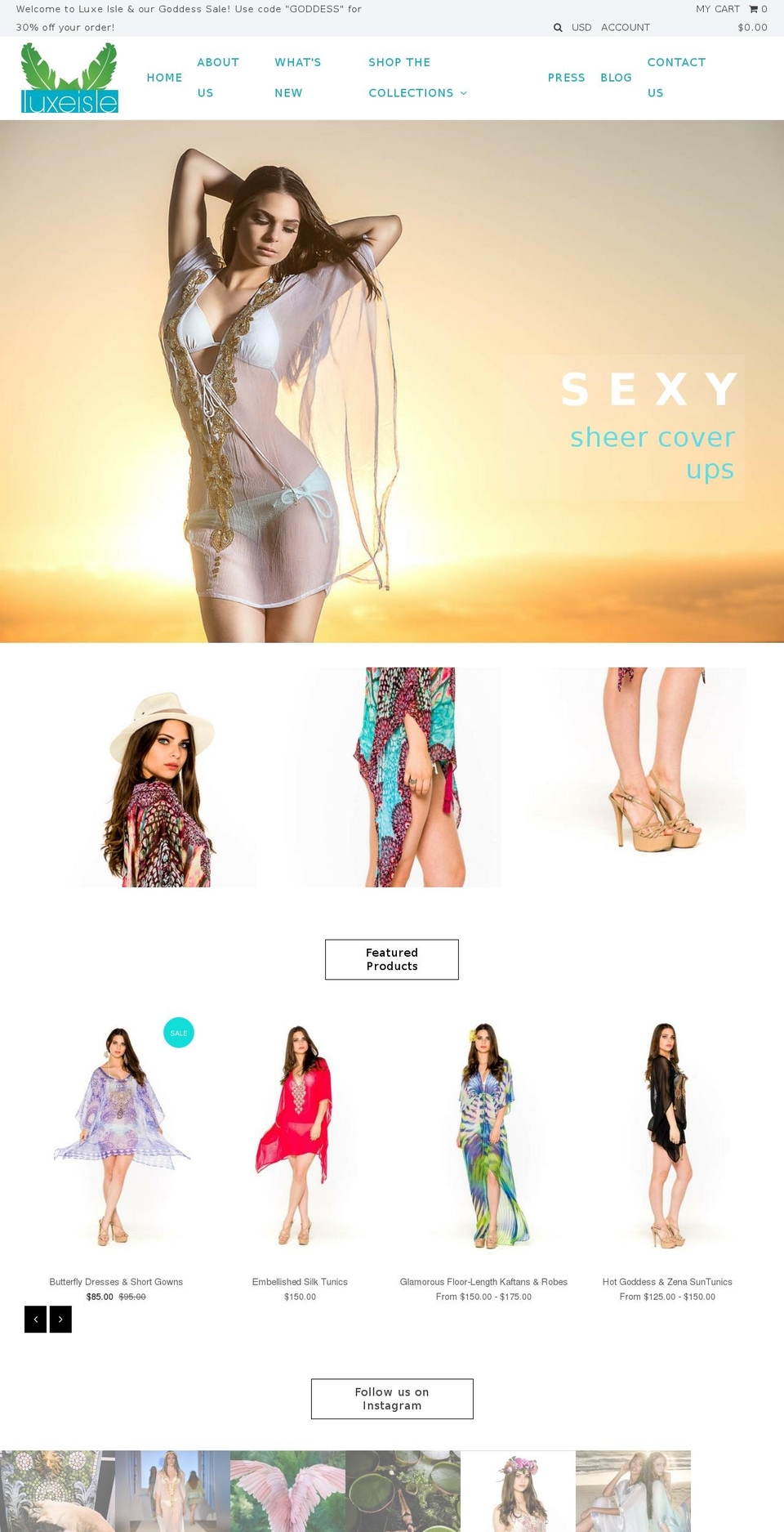 luxeisle.com shopify website screenshot