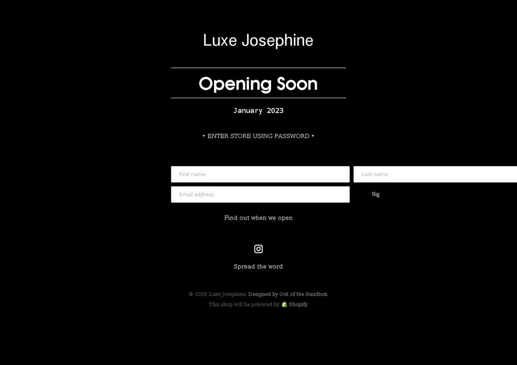 luxejosephine.com shopify website screenshot