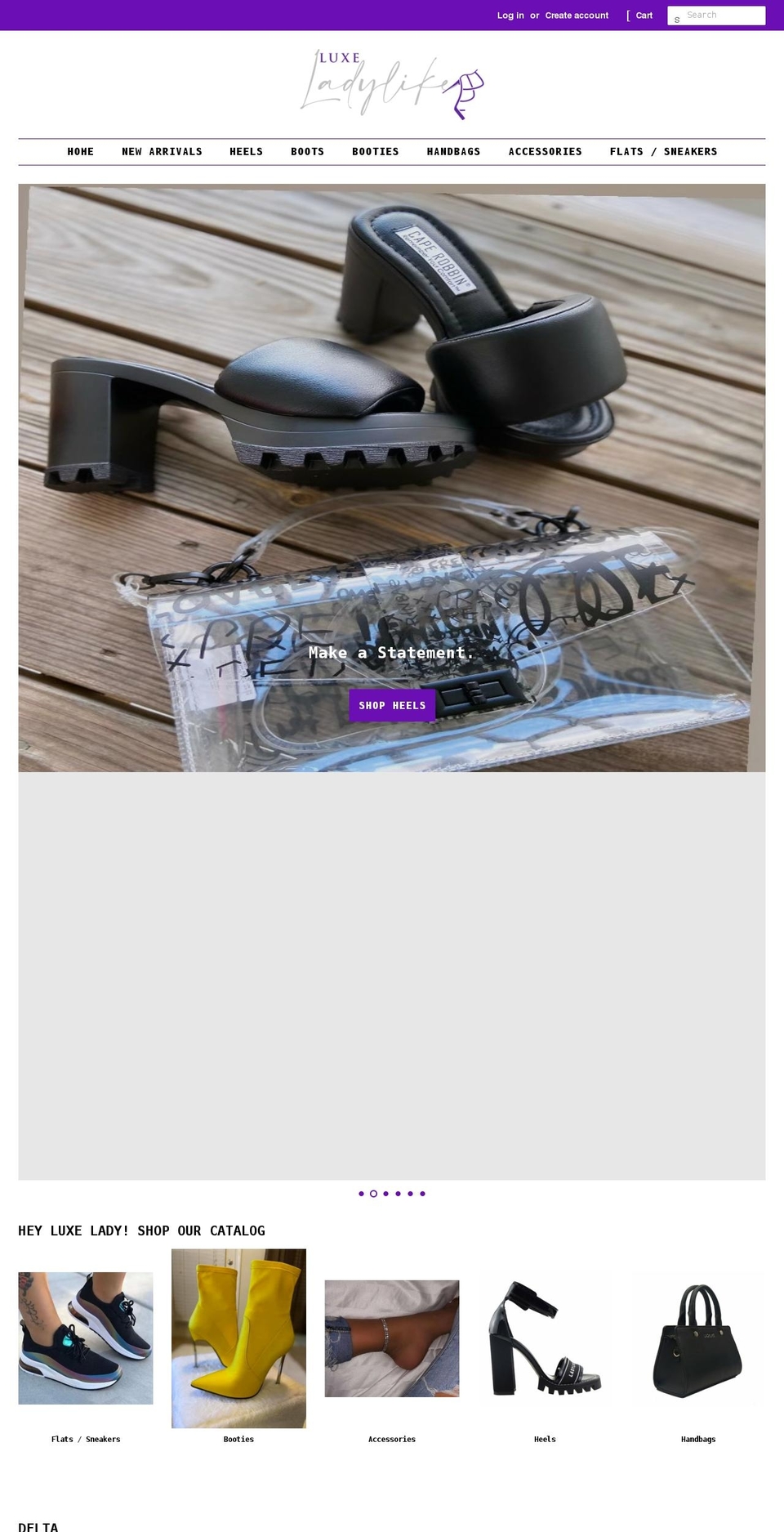 luxeladylike.com shopify website screenshot