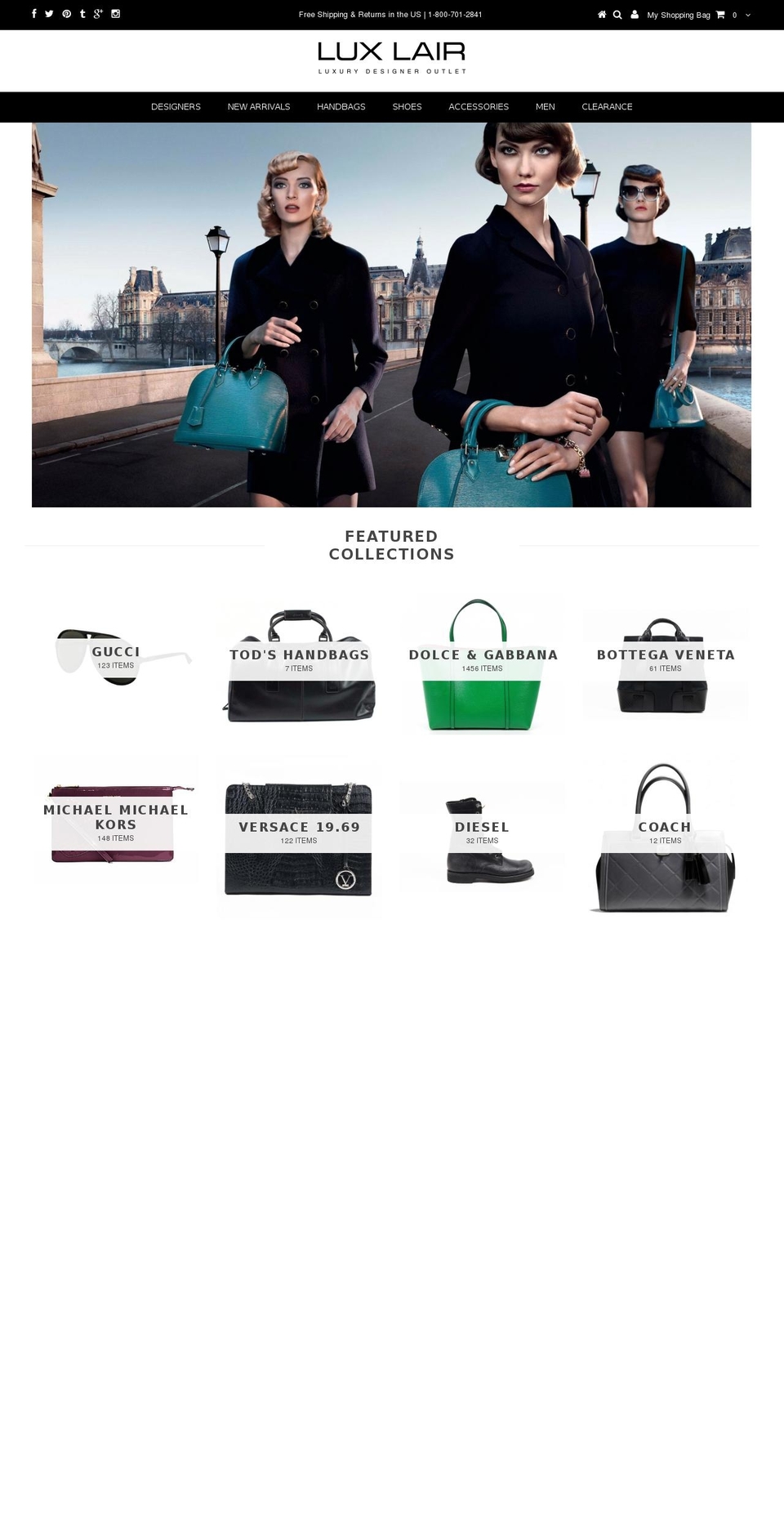 luxelair.com shopify website screenshot