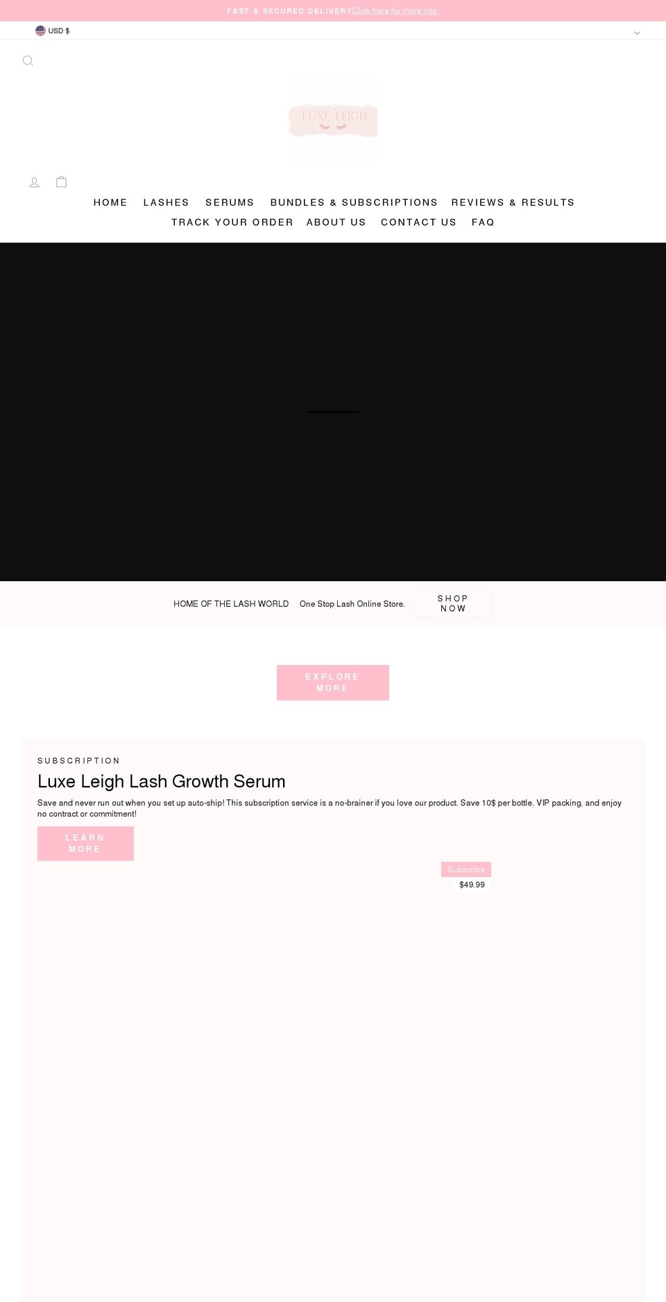 luxeleigh.com shopify website screenshot
