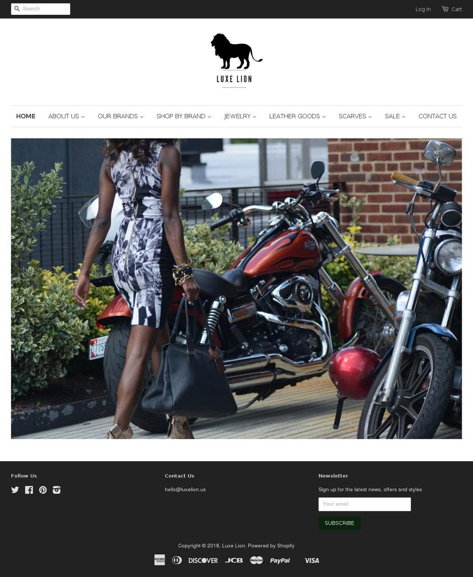 luxelion.us shopify website screenshot