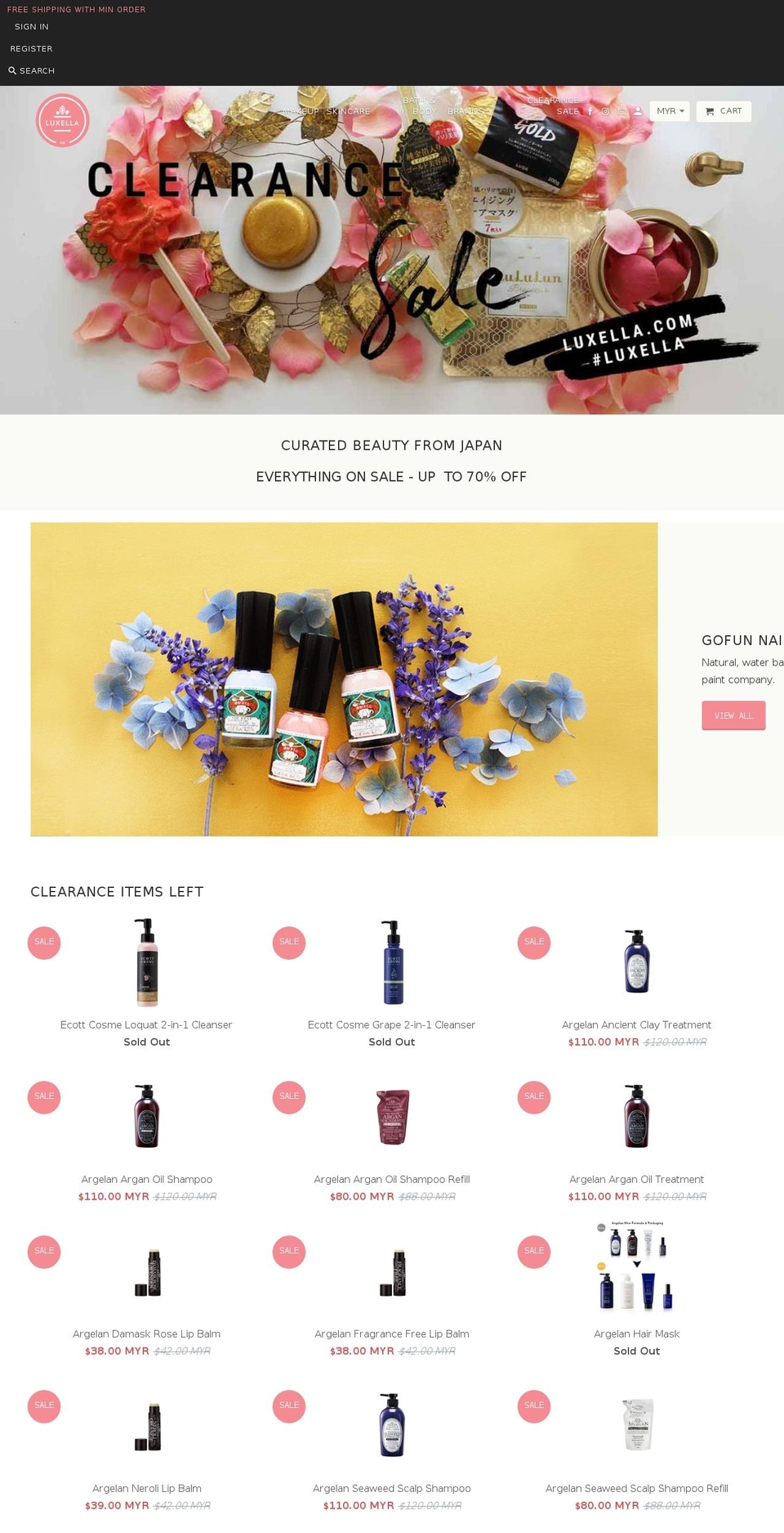 luxella.co shopify website screenshot