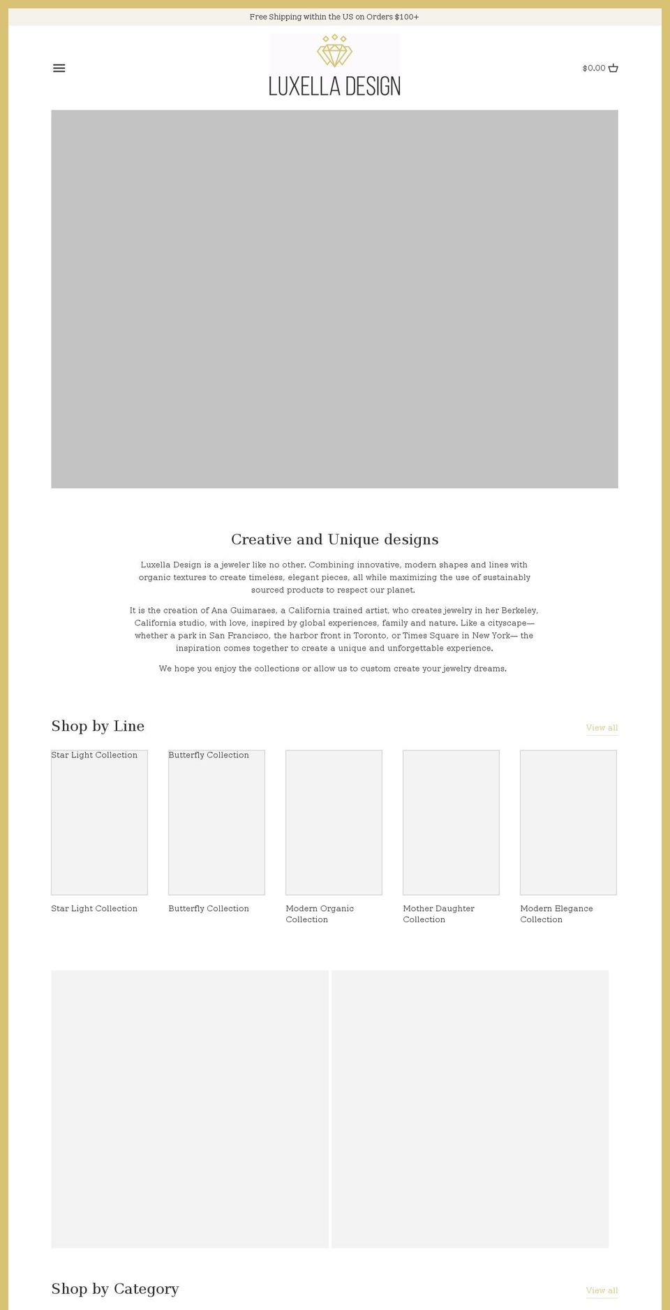 luxelladesign.com shopify website screenshot