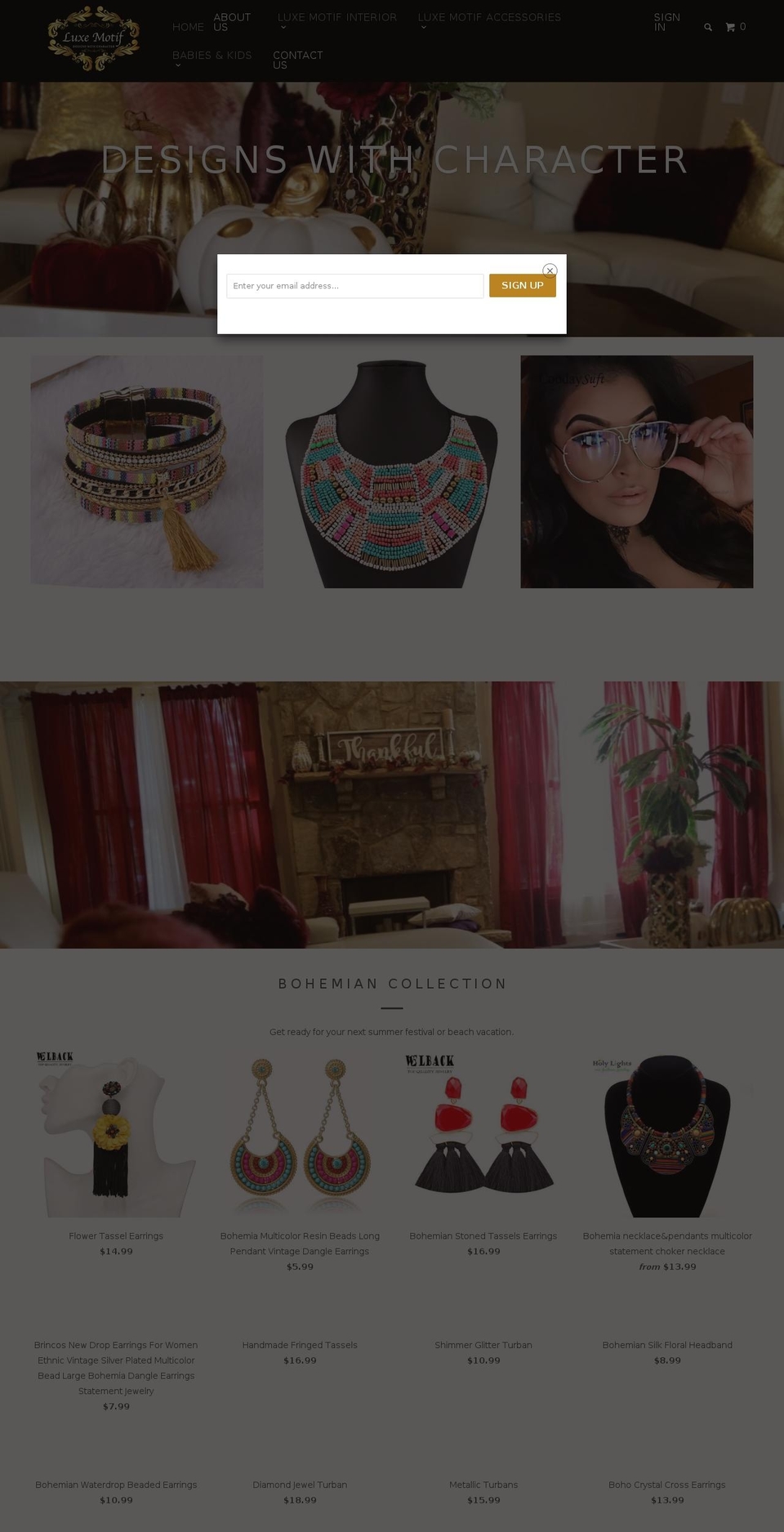 luxemotif.com shopify website screenshot