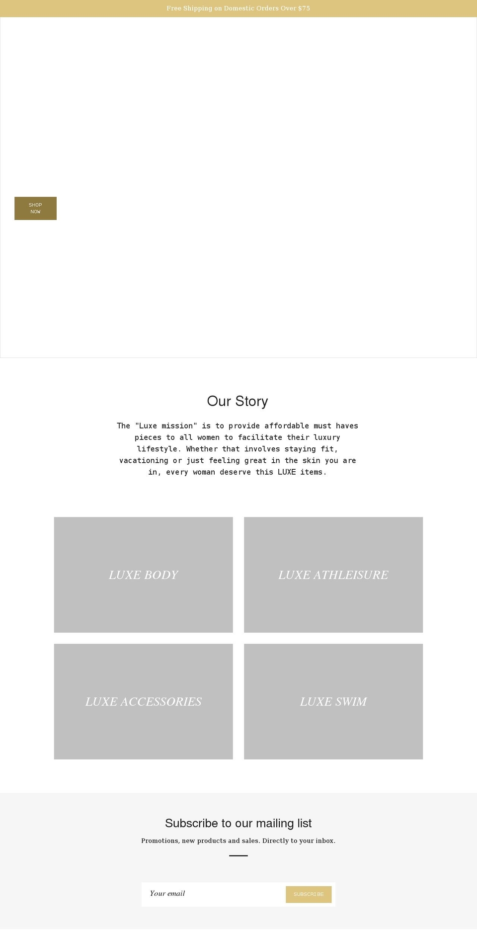 luxeobsessions.com shopify website screenshot