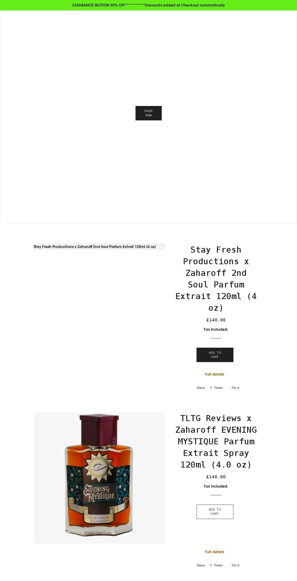luxeparfum.co.uk shopify website screenshot