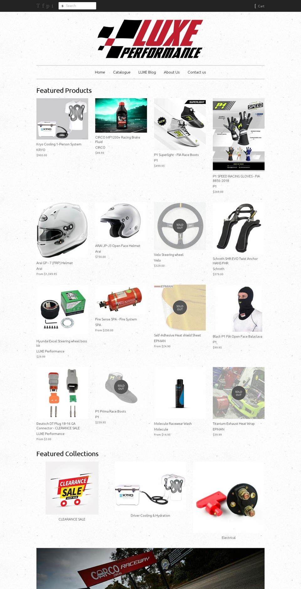 luxeperformance.com.au shopify website screenshot