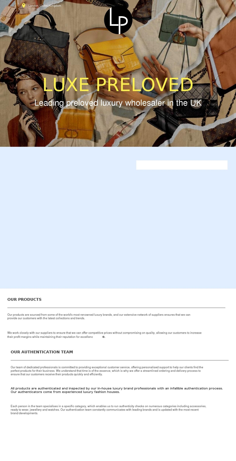 luxepreloved.com — Shopify storefront screenshot
