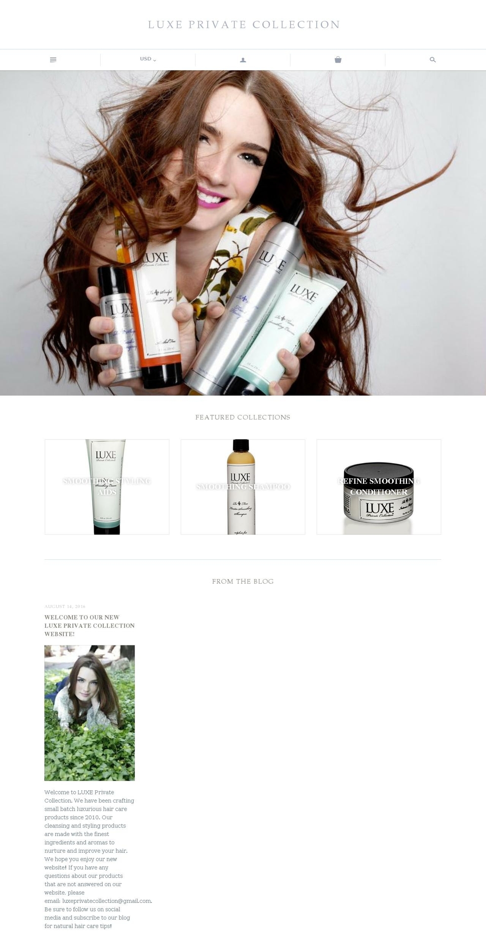 luxeprivatecollection.com shopify website screenshot