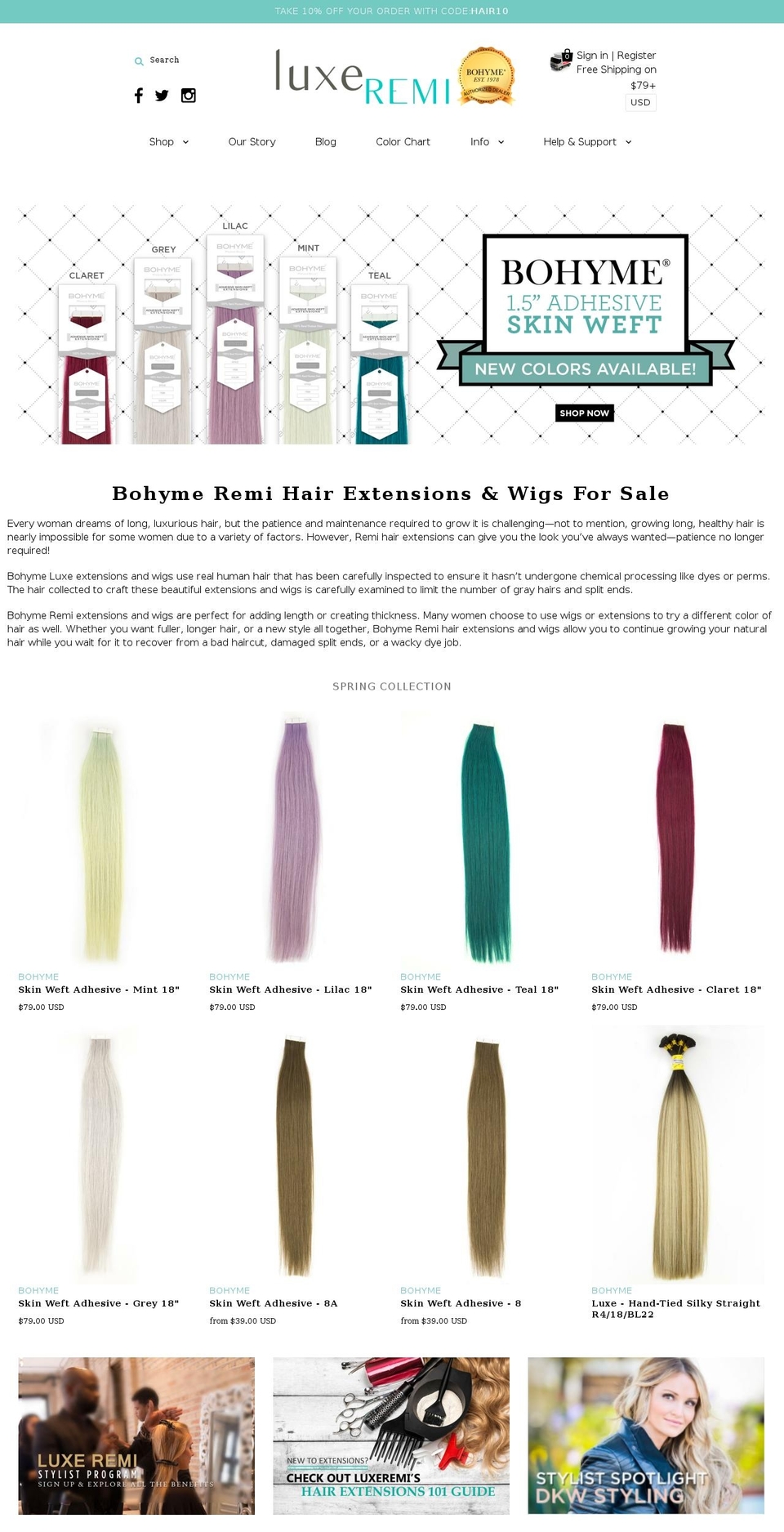 luxeremi.com shopify website screenshot