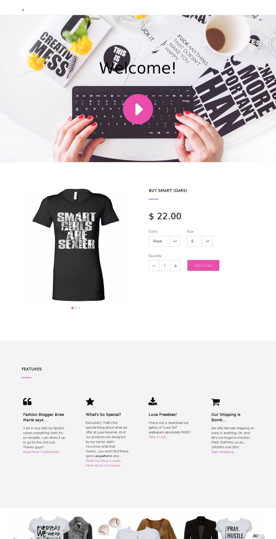 luxereserve.com shopify website screenshot