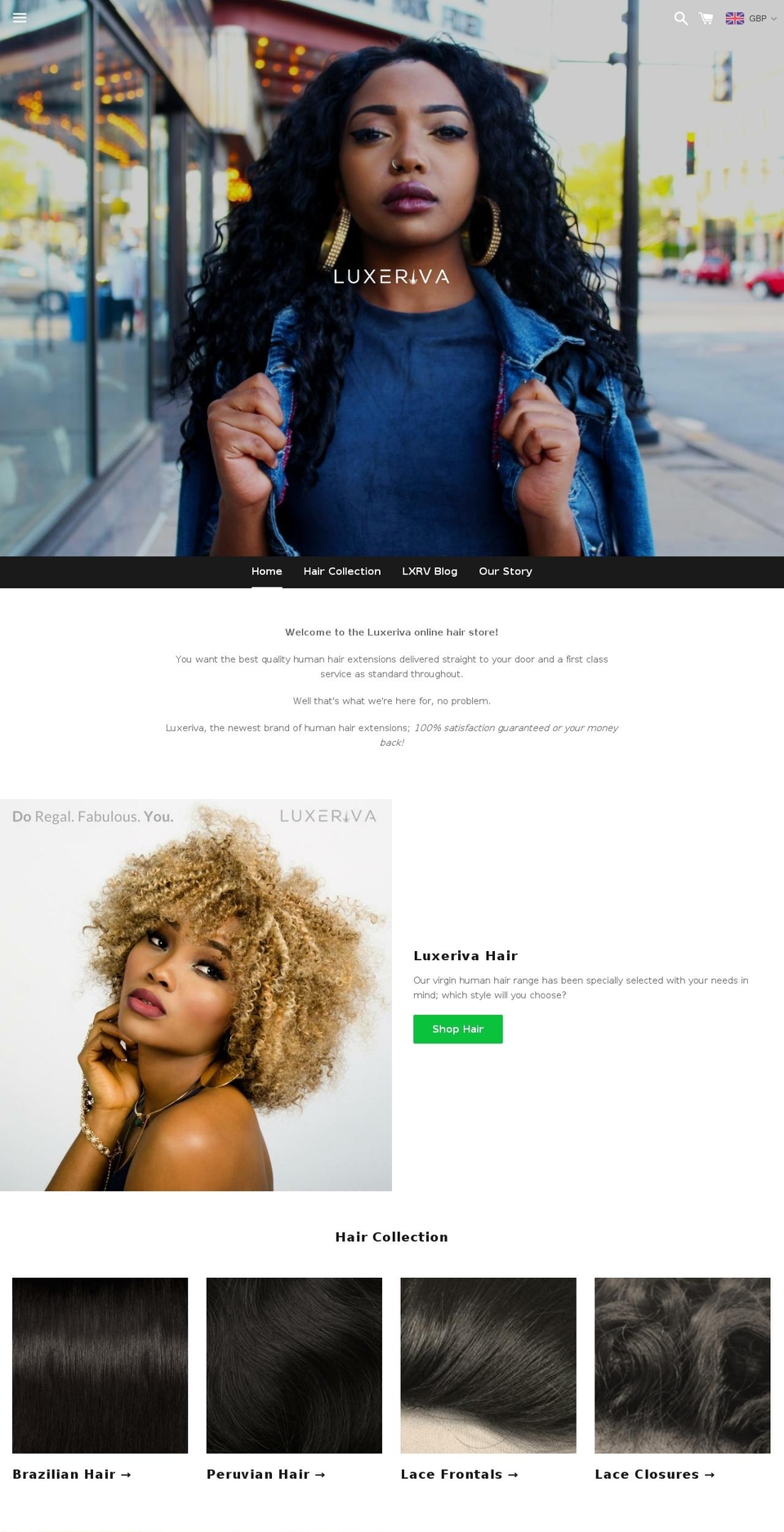 luxeriva.com shopify website screenshot