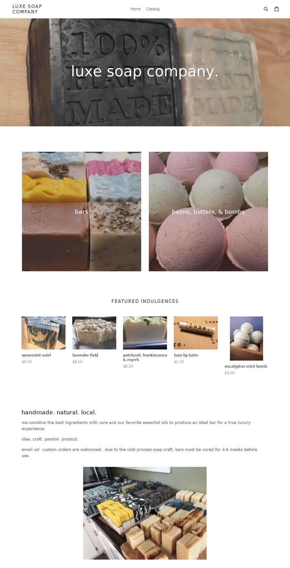 luxesoapcompany.com — Shopify storefront screenshot