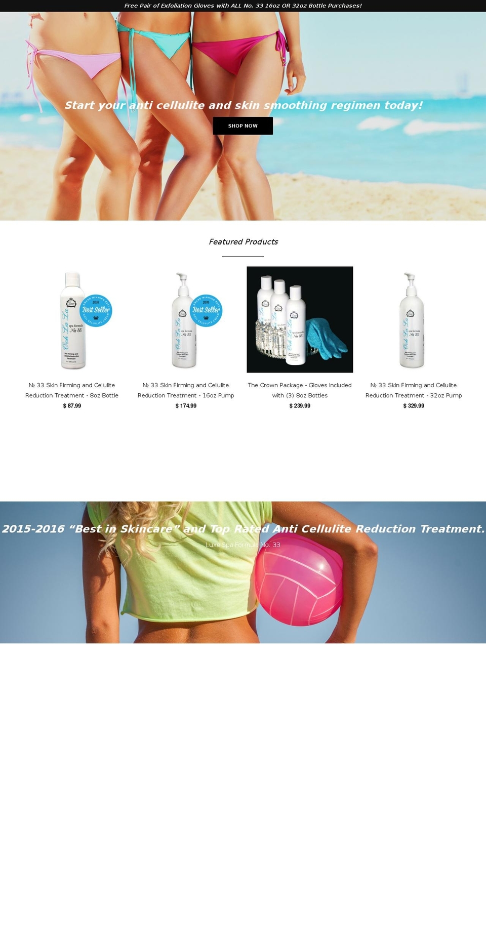 luxespaformulas.com shopify website screenshot