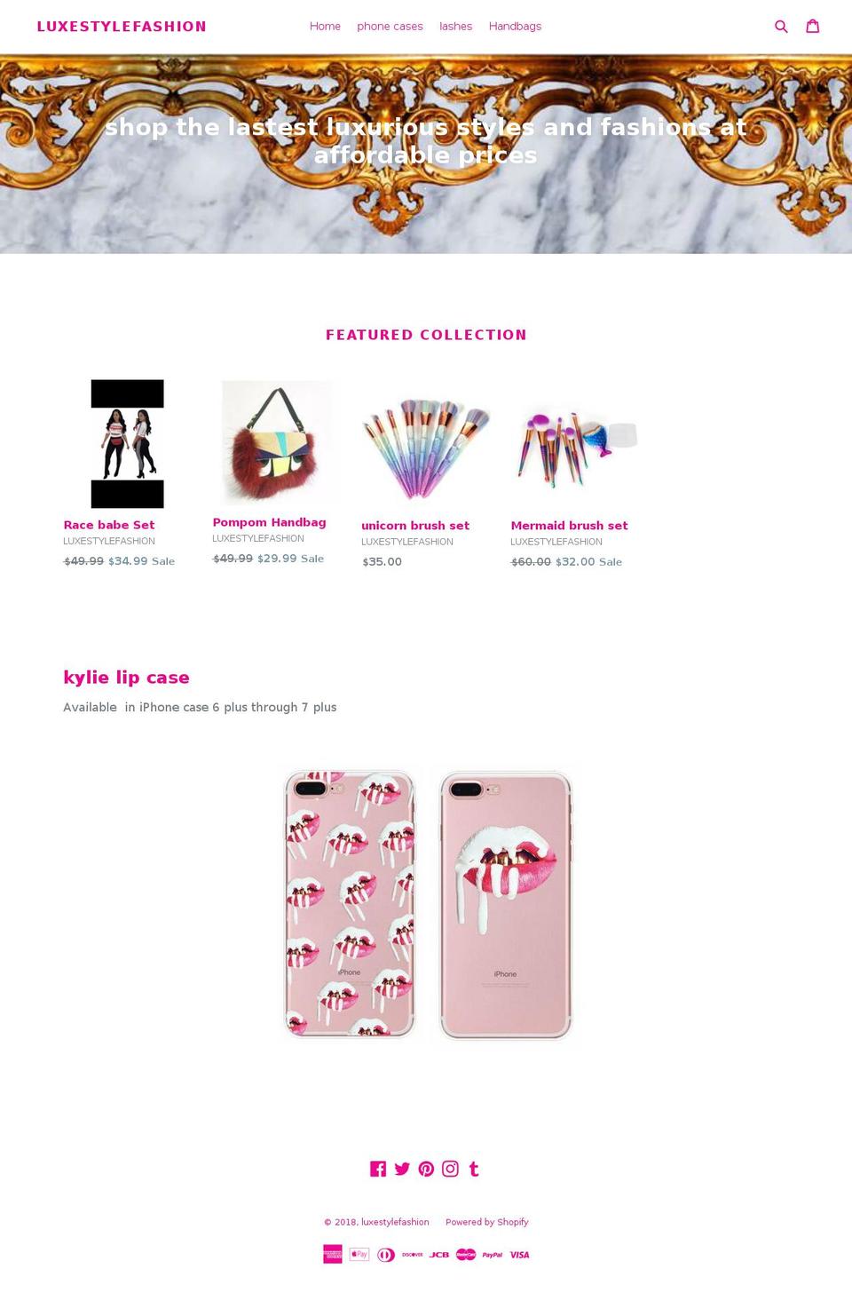 luxestylefashion.com — Shopify storefront screenshot