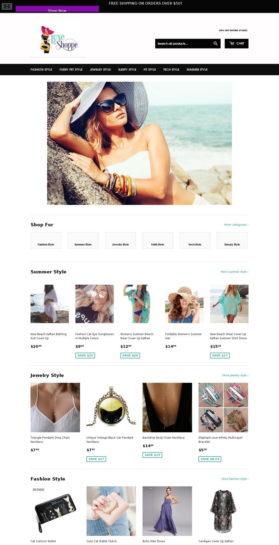 luxestyleshoppe.com — Shopify storefront screenshot