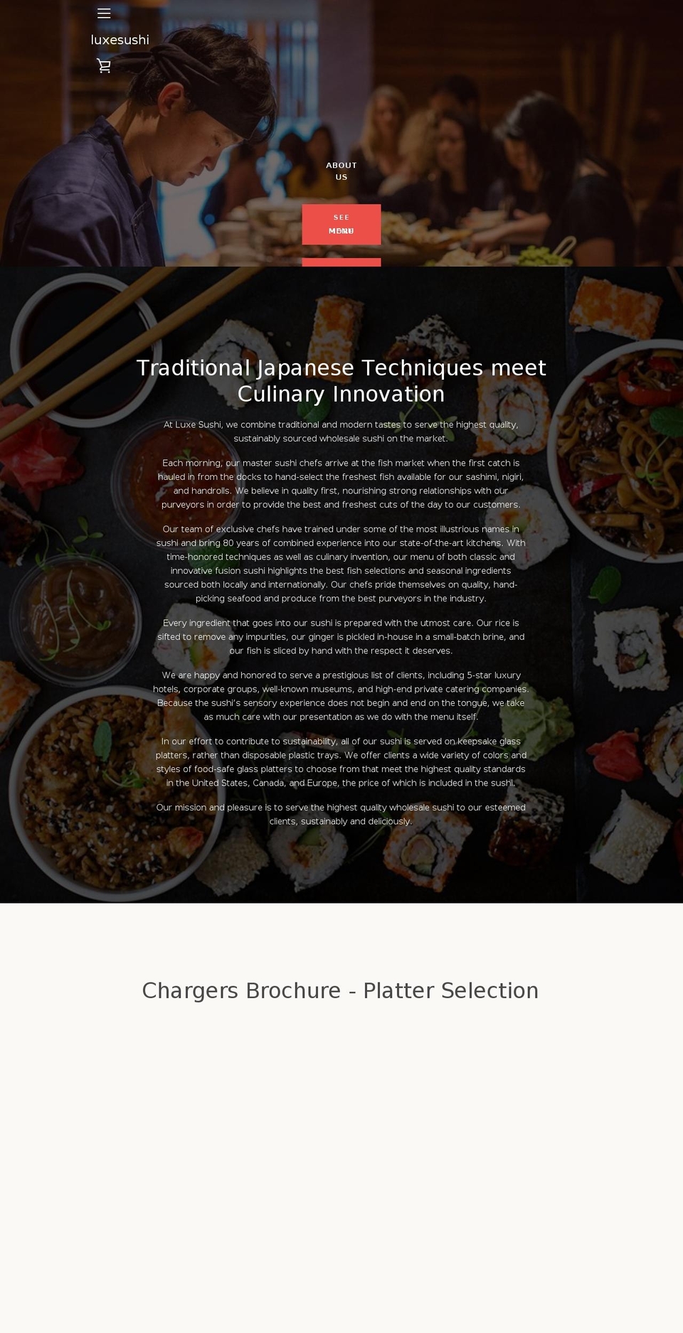 luxesushi.com — Shopify storefront screenshot