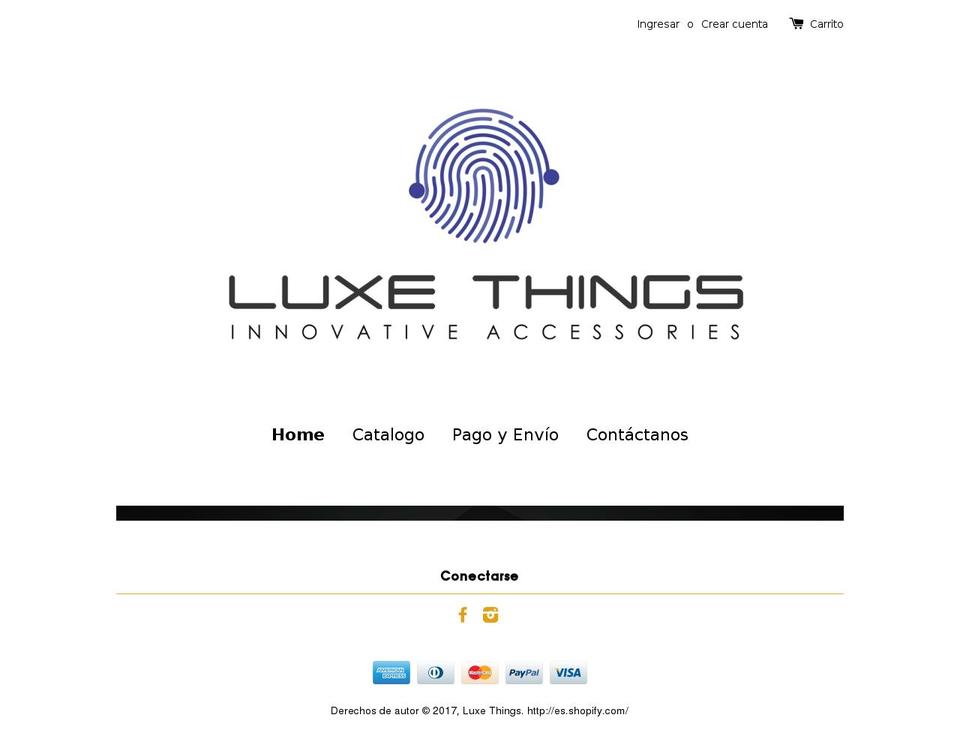luxethings.com shopify website screenshot