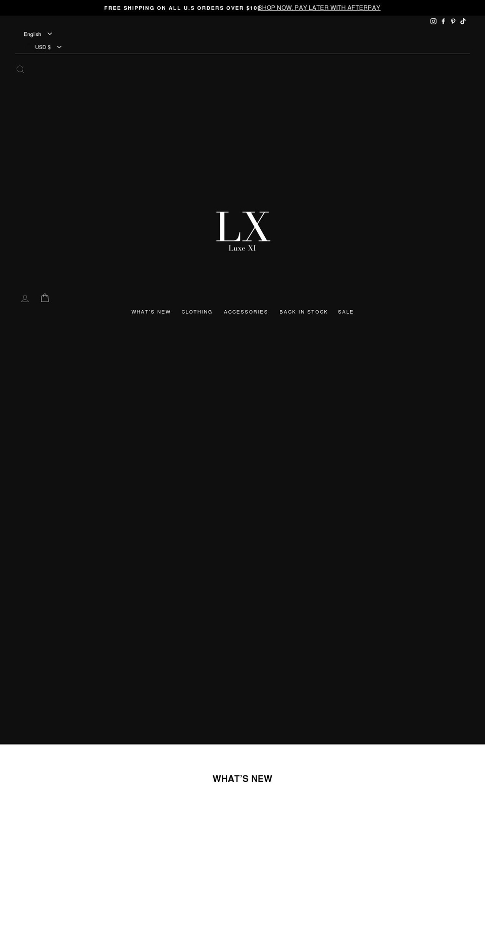 luxexi.com shopify website screenshot