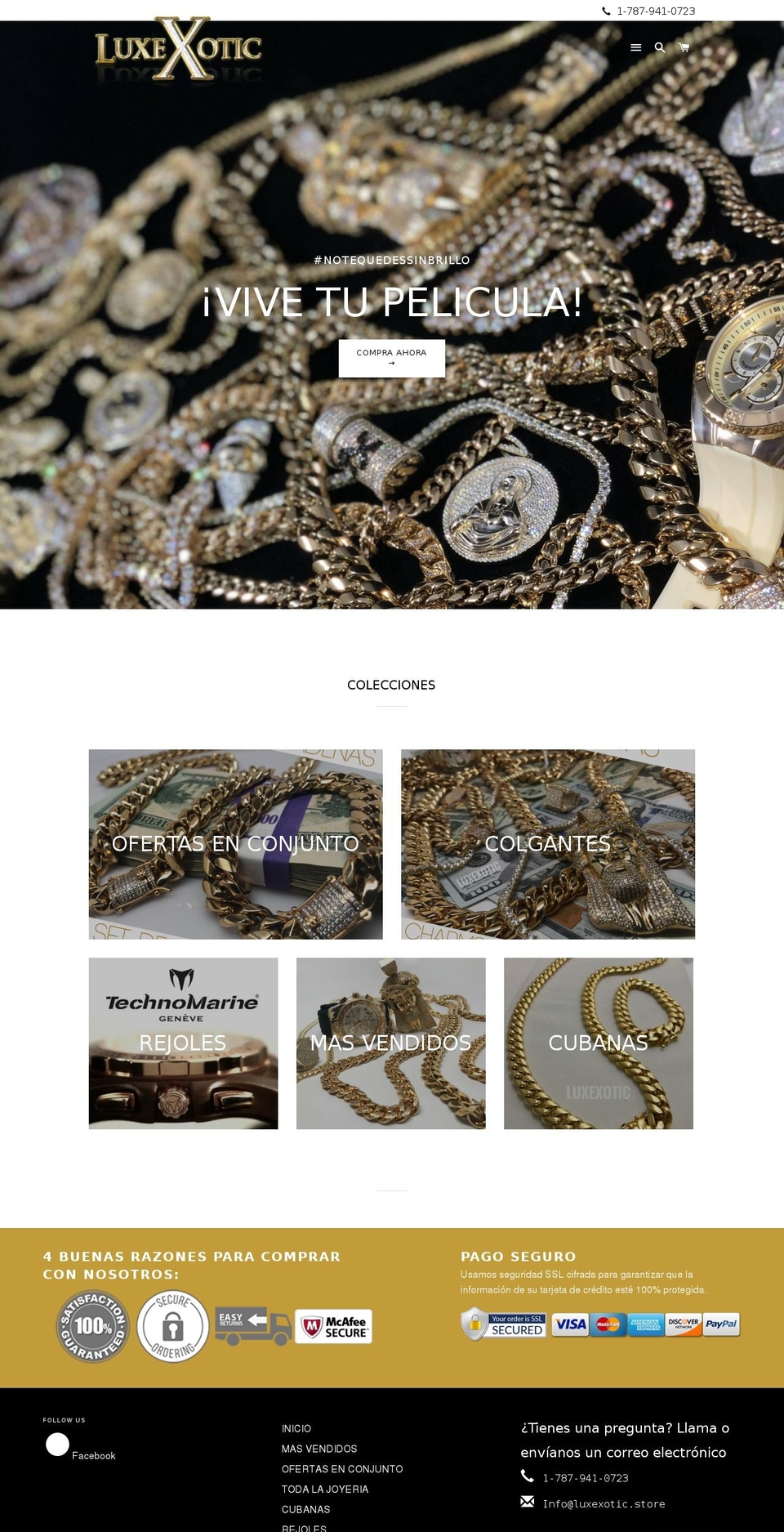 luxexotic.store shopify website screenshot