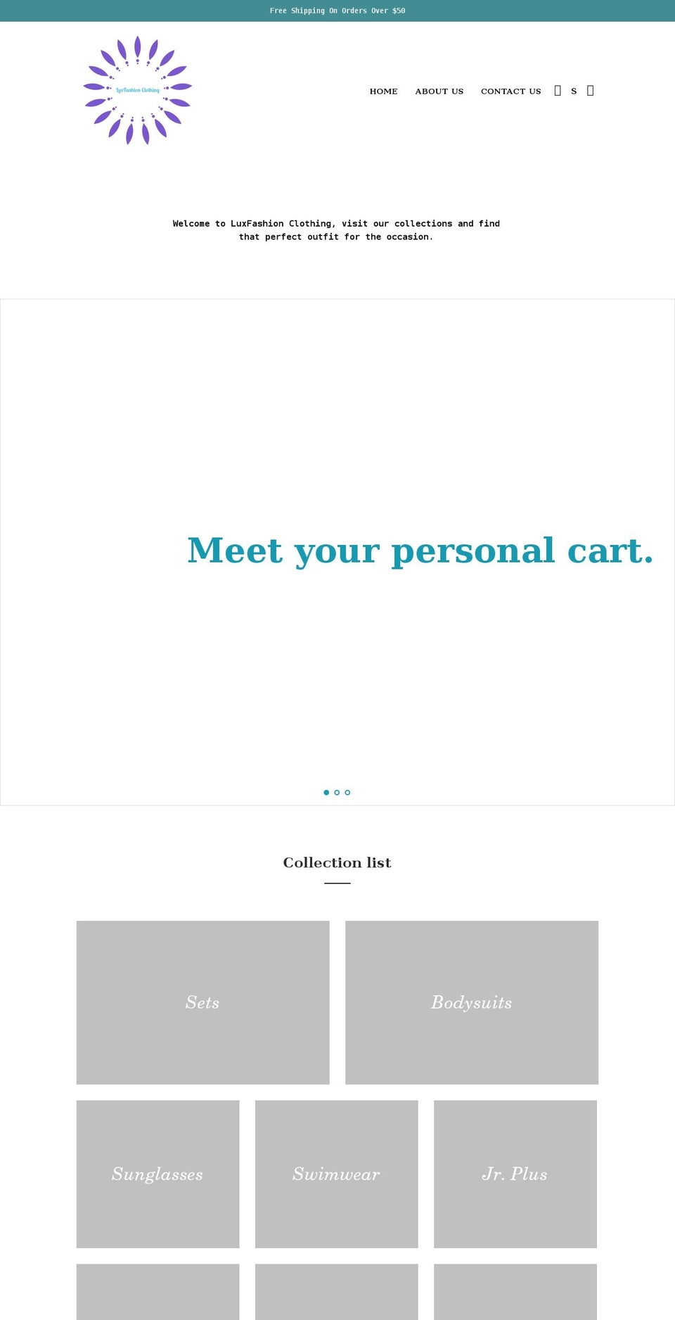 luxfashionclothing.com shopify website screenshot