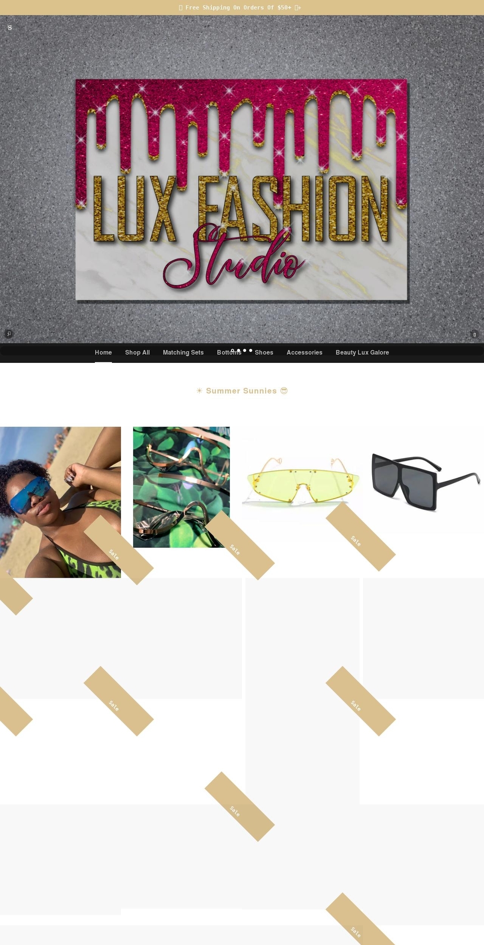luxfashionstudio.com shopify website screenshot