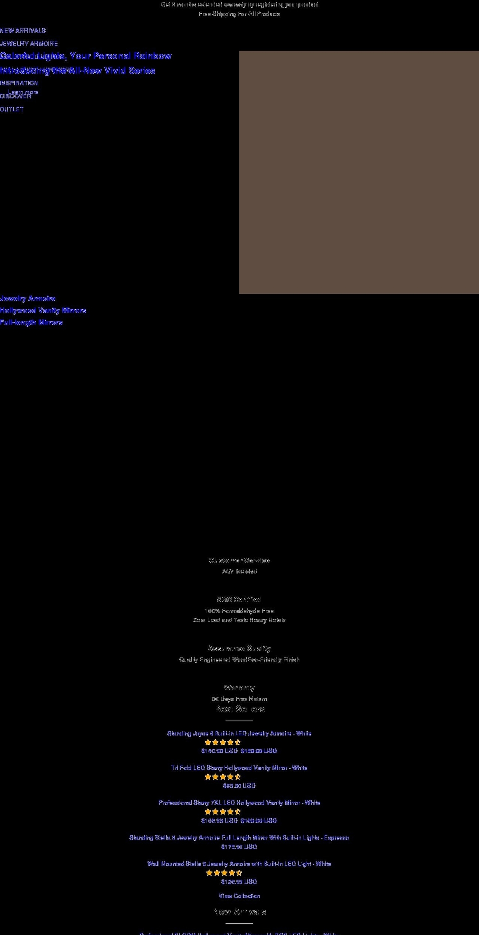luxfurni.com shopify website screenshot
