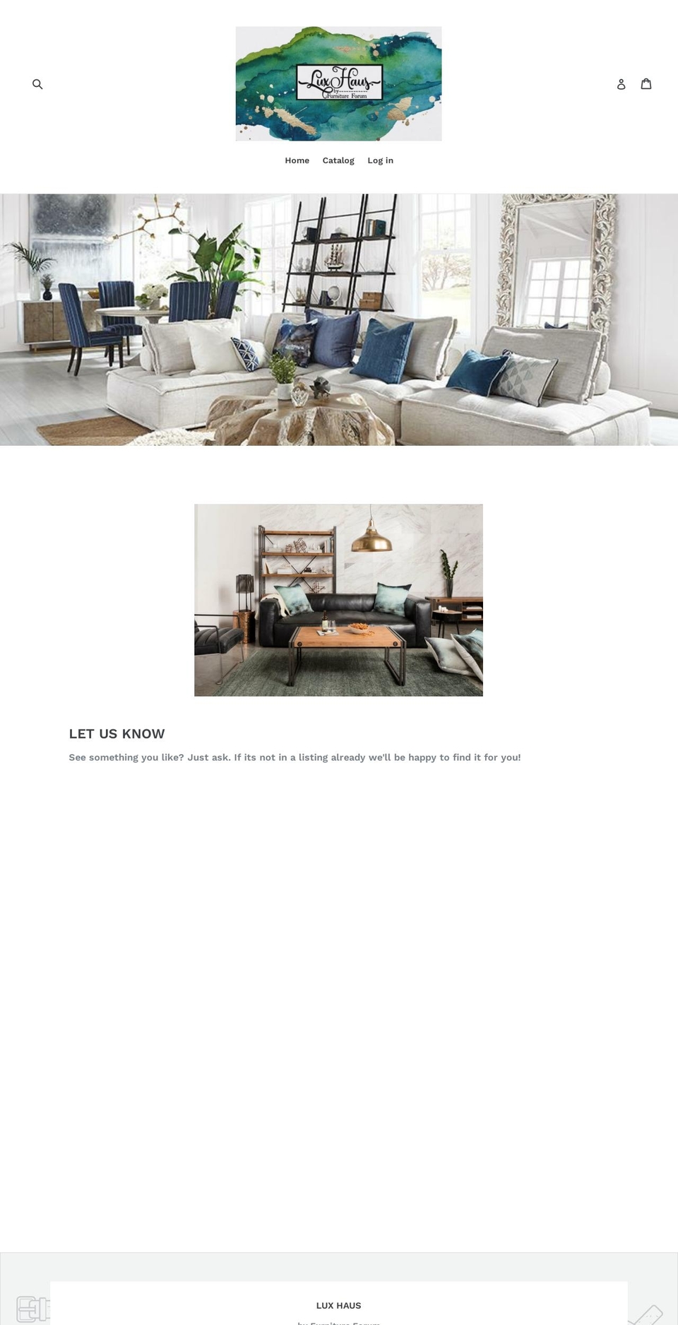 luxhausinteriors.com shopify website screenshot