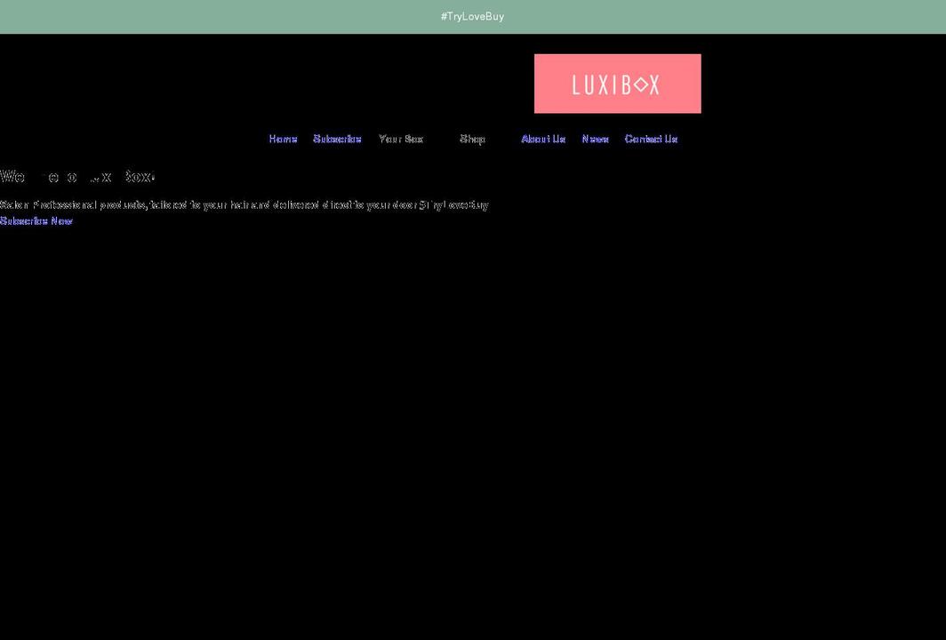 luxibox.co.uk shopify website screenshot