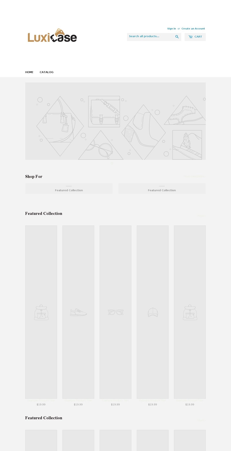 luxicase.com shopify website screenshot
