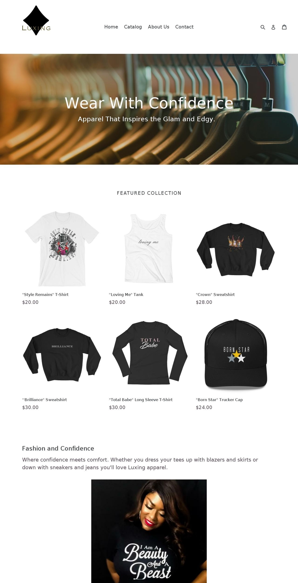 luxinginc.com — Shopify storefront screenshot