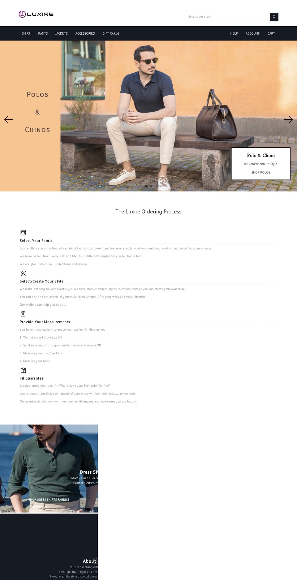 luxire.myshopify.com shopify website screenshot