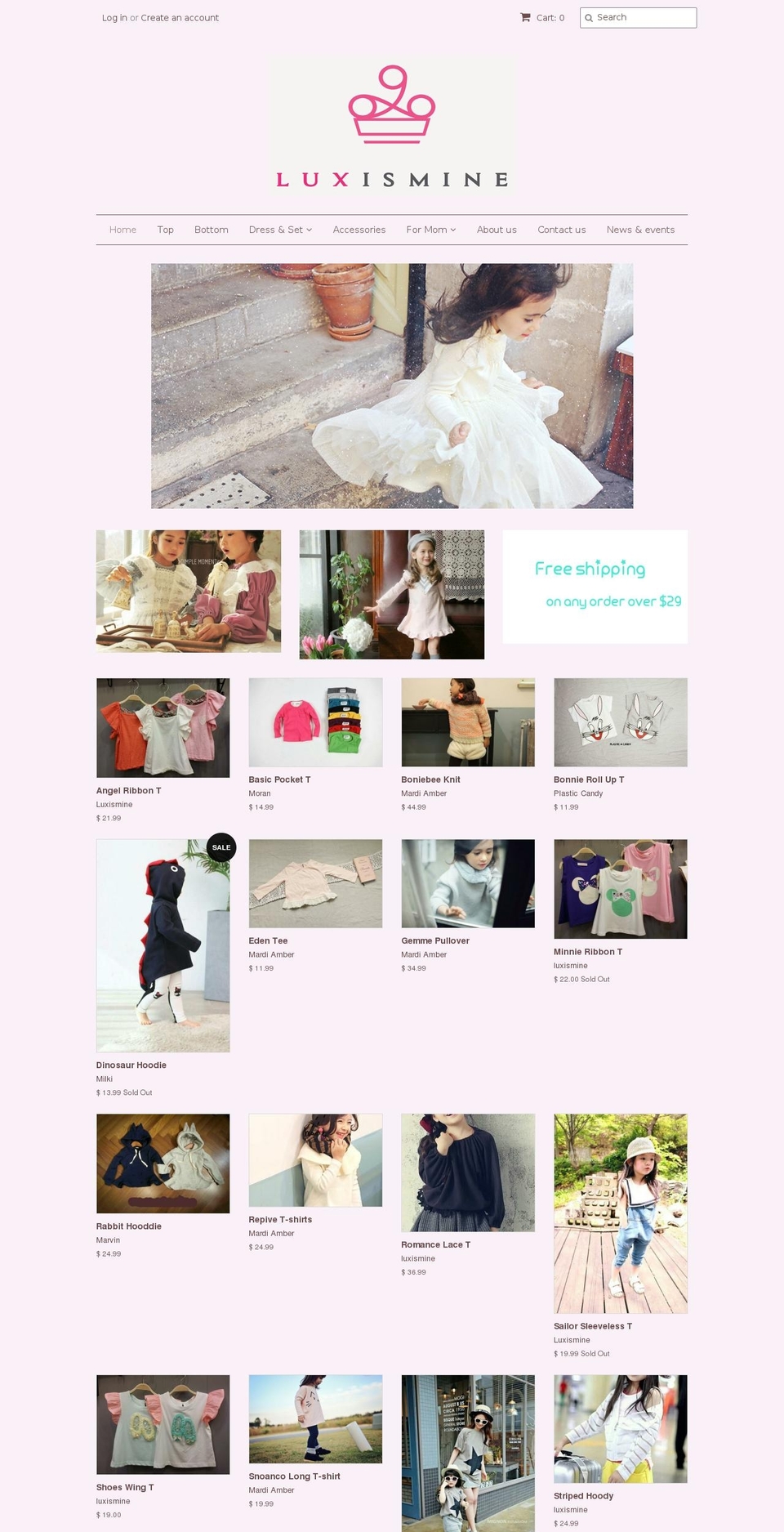 luxismine.com shopify website screenshot
