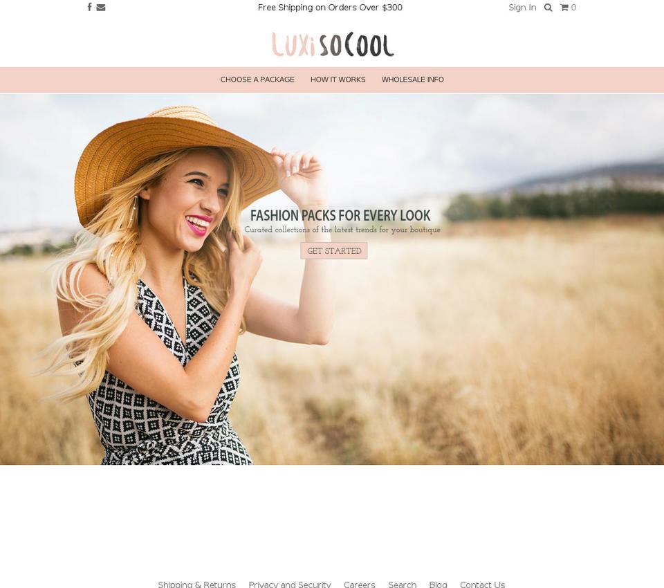 luxisocool.com shopify website screenshot