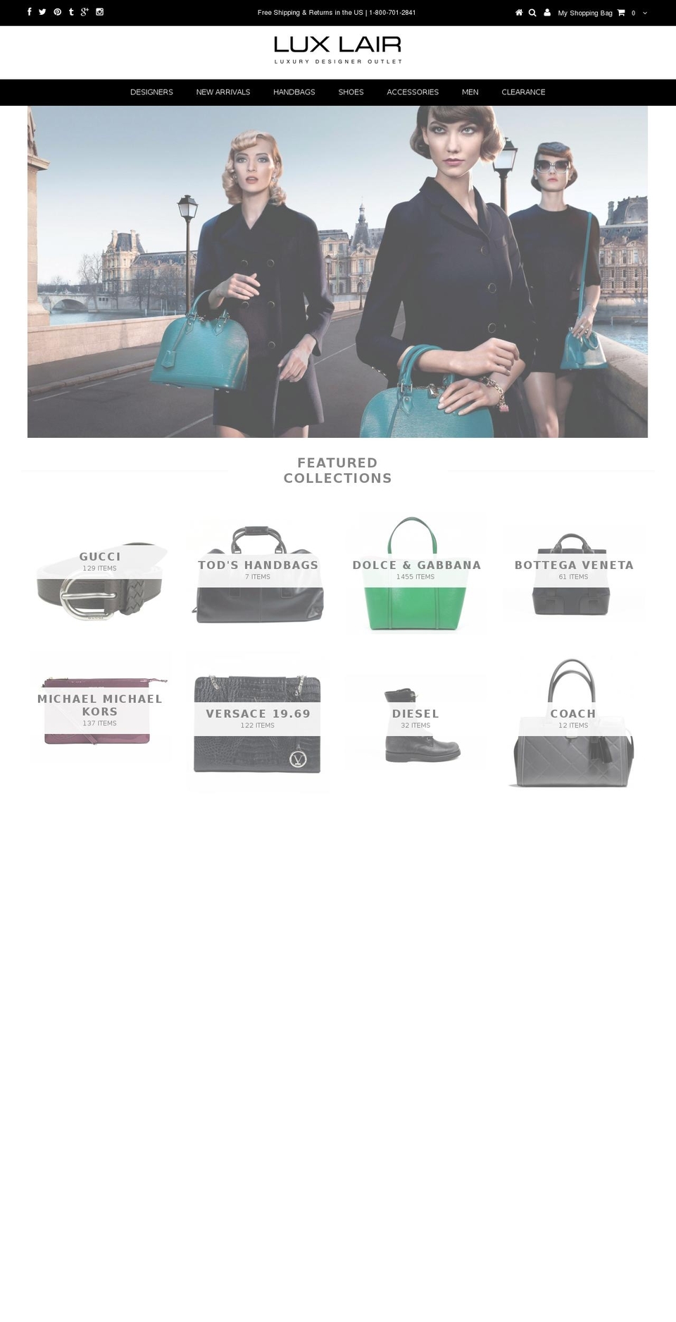 luxlair.com shopify website screenshot