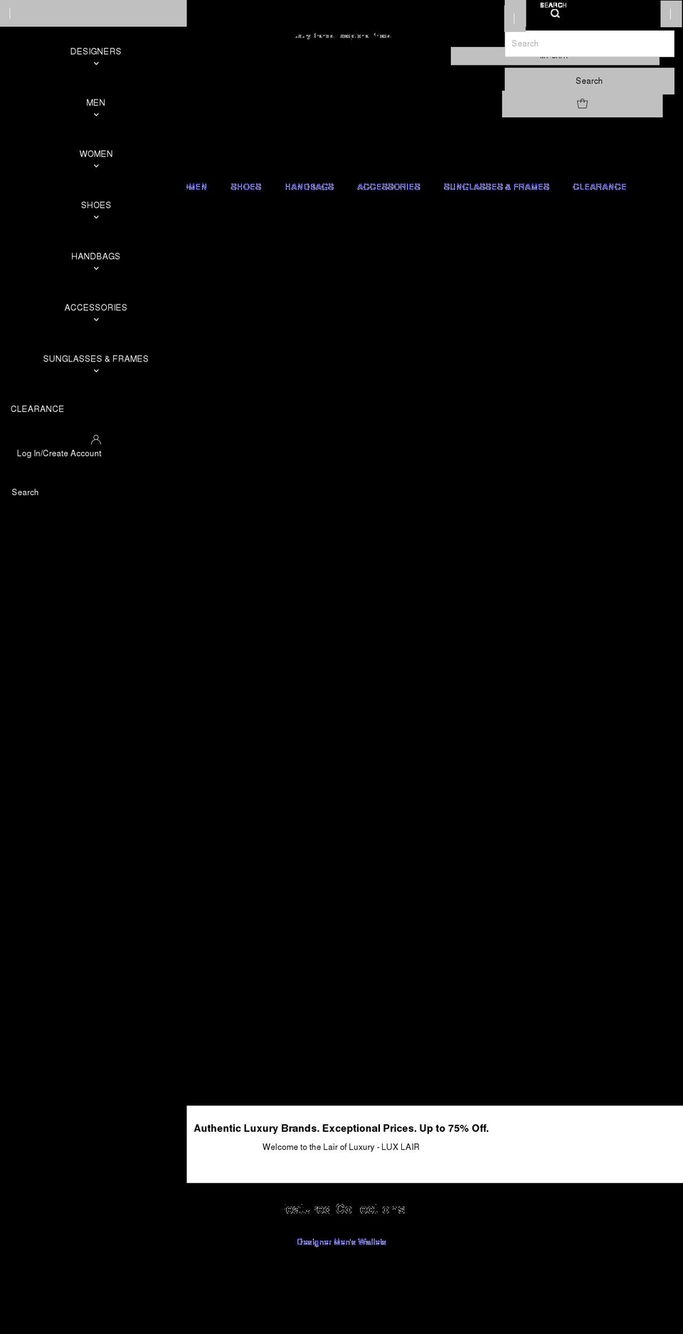 luxlare.com — Shopify storefront screenshot