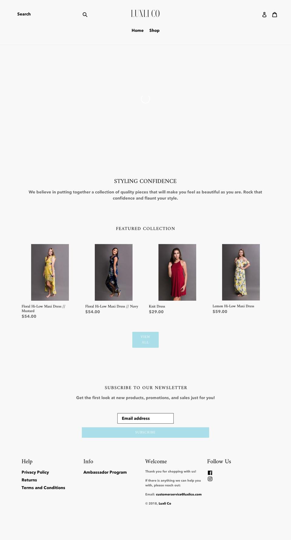 luxlico.com — Shopify storefront screenshot