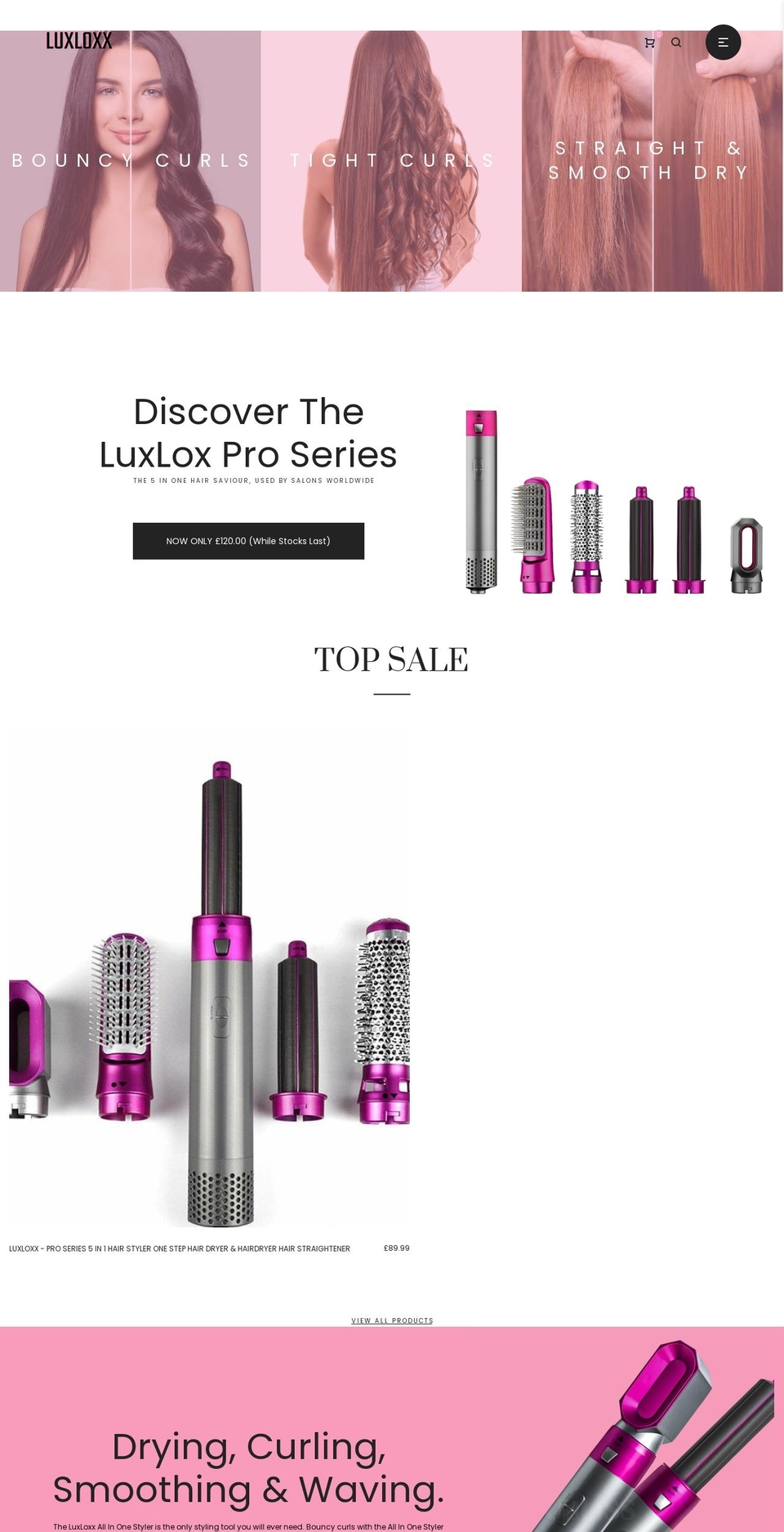 luxloxx.com shopify website screenshot