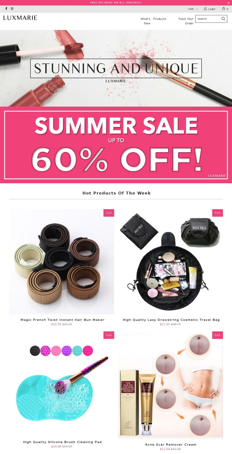 luxmarie.com — Shopify storefront screenshot