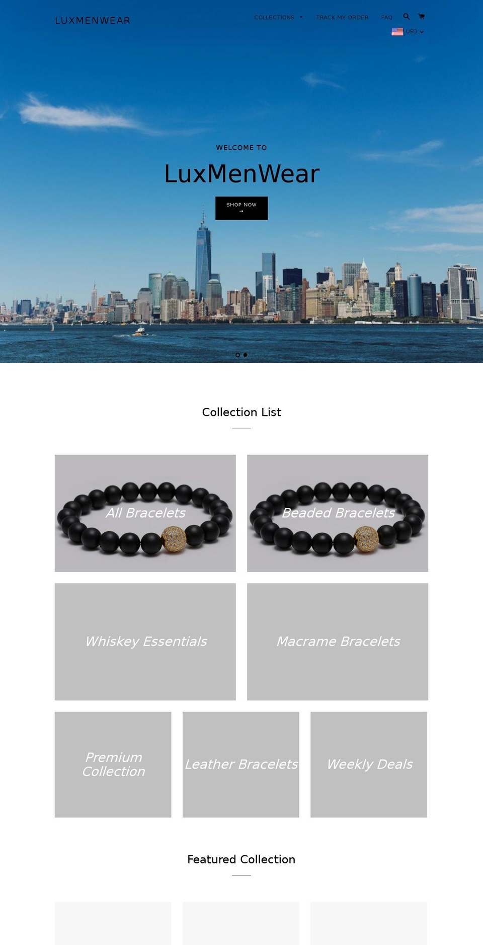 luxmenwear.com — Shopify storefront screenshot