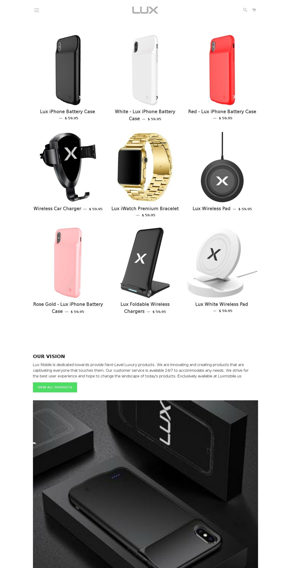 luxmobile.us shopify website screenshot