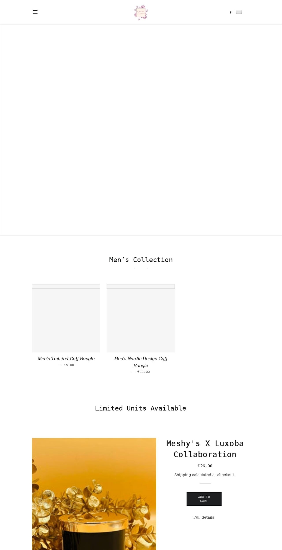 luxoba.com shopify website screenshot