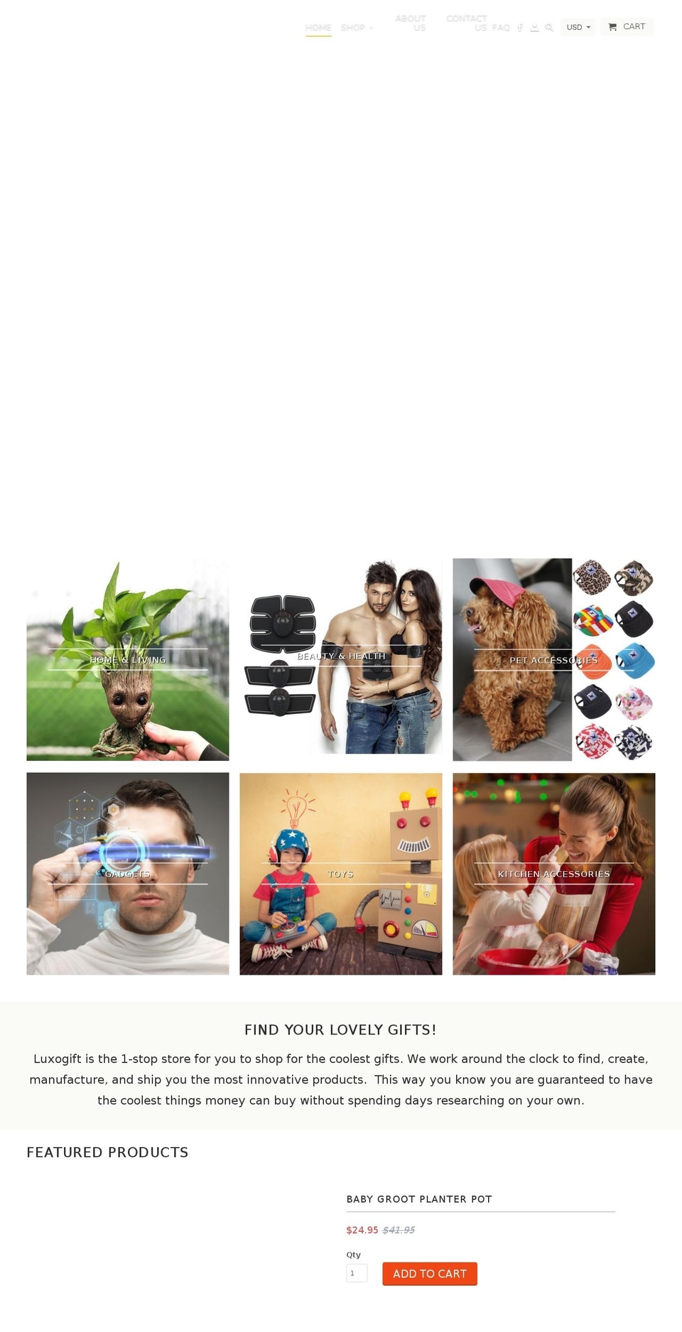 luxogift.com shopify website screenshot