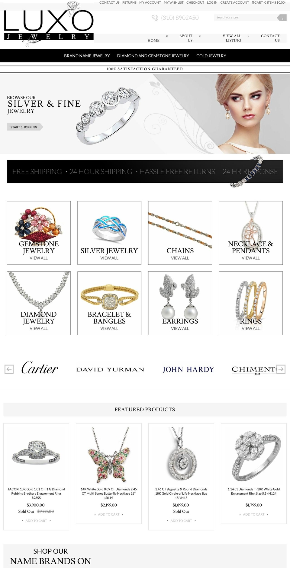 shopify-base-theme Shopify theme site example luxojewelry.com